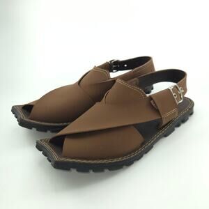 Calza Traditional Peshawaris CZ-BA-1156 Men's Size 9 EU 42 Brown Black Leather